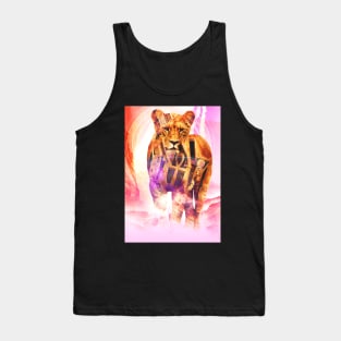 Egyptian Goddess Lion Ankh Culture Photo Manipultation Tank Top